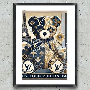 Louis Vuitton City Bear Series - Paris 11x17 Print by Rodeo Drive Designs